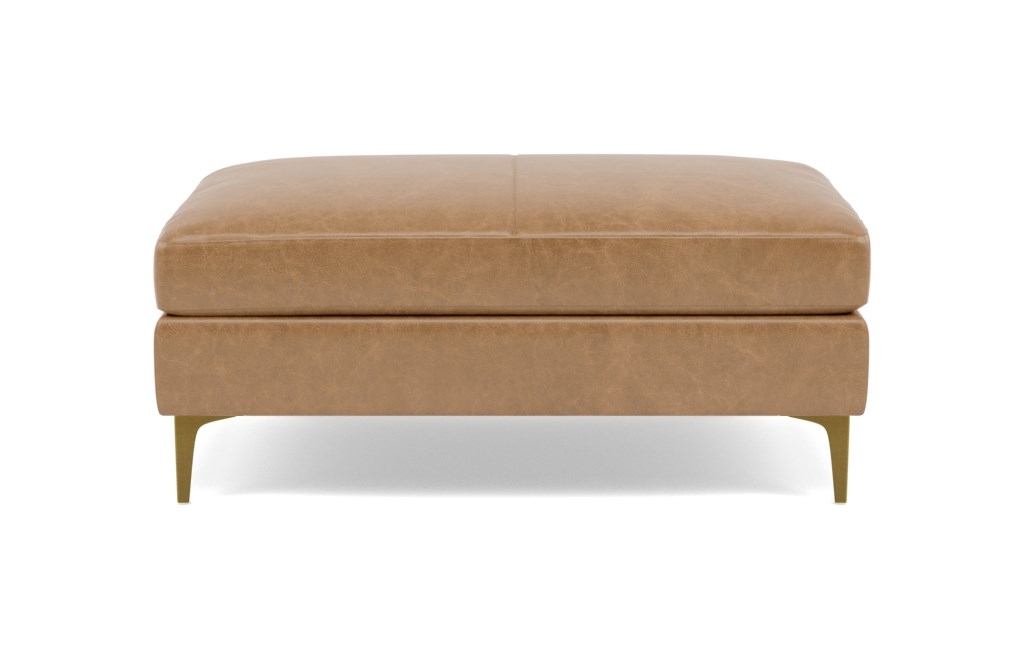 SLOAN LEATHER Leather Ottoman / Palomino Pigment-Dyed Leather - Image 0