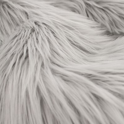 Ophir Faux-Fur Gray Area Rug - Image 1