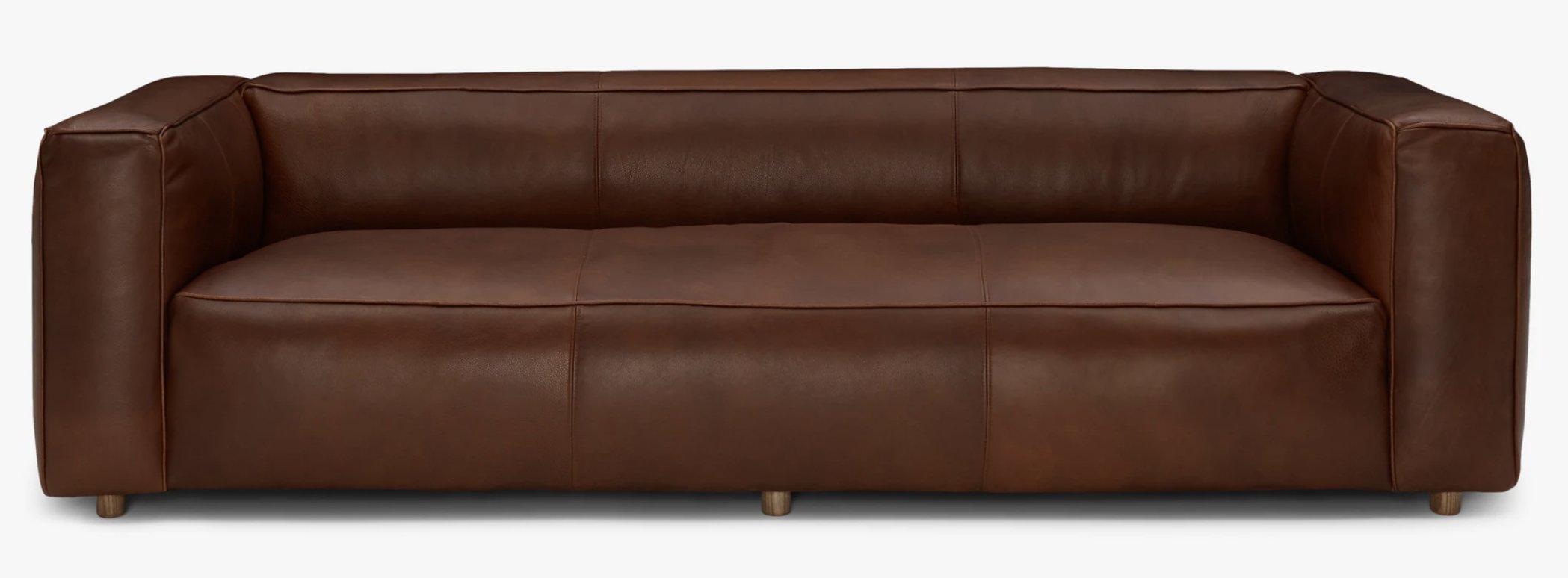 Jaxon Leather Sofa in Reynoso Chocolate - Image 0