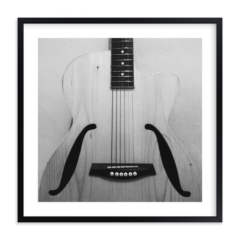 Music speaks - 16" x 16" - Black Wood Frame w/ White Border - Image 0