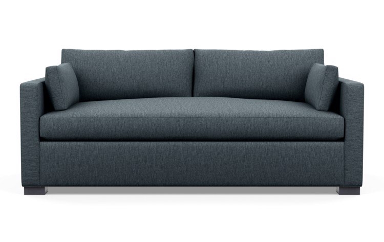 Charly Sleeper Sofa with Sleepers in Rain Fabric with matte black L Leg - Image 0