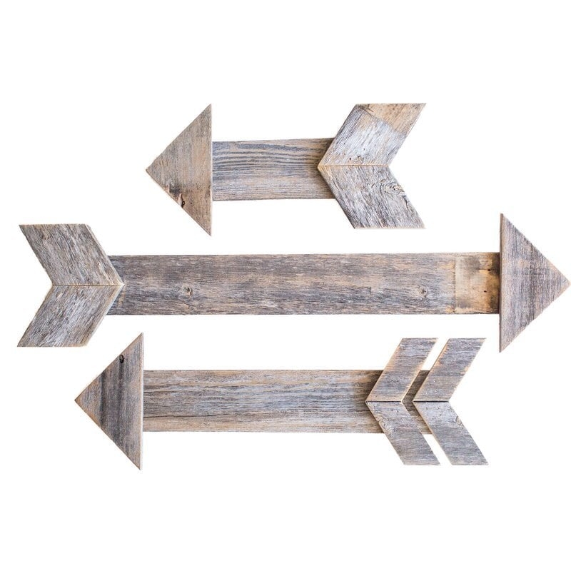 3 Piece Decorative Wood Arrow Wall Décor Set - Image 0