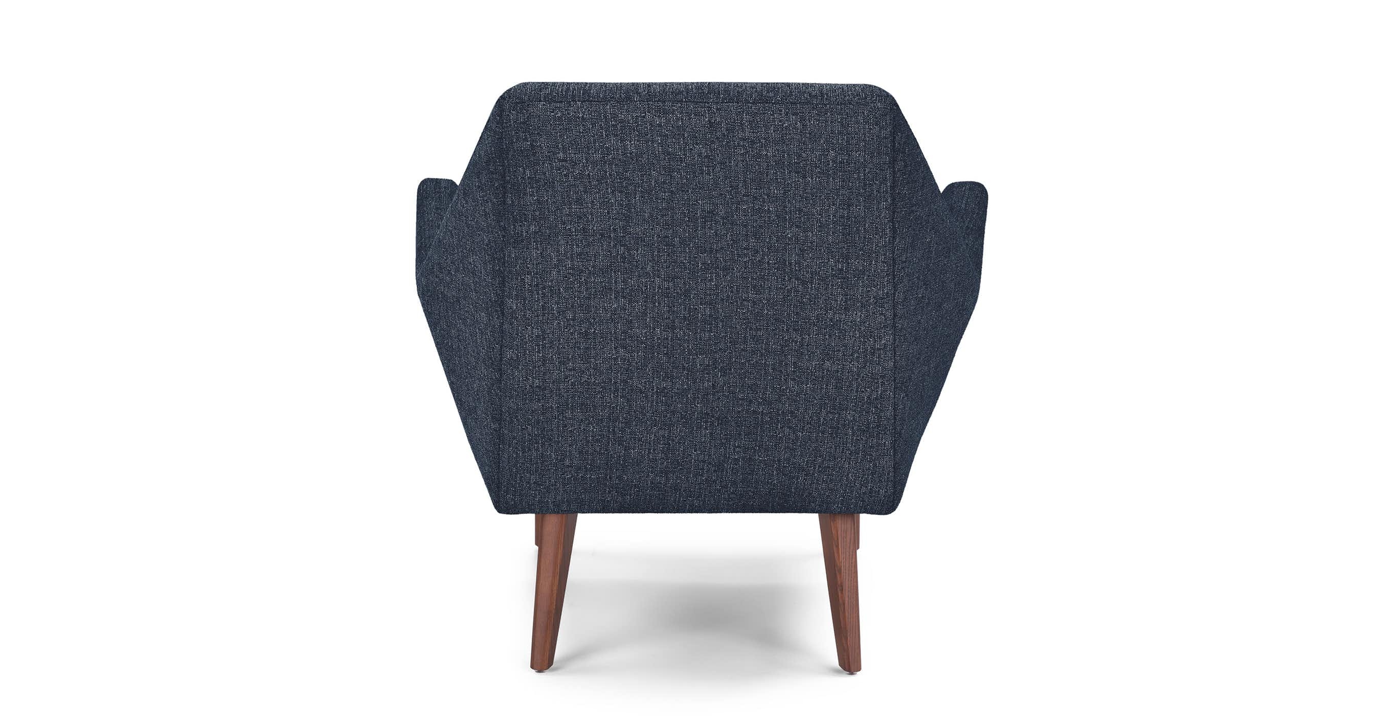 Angle Denim Blue and Walnut Chair - Image 3