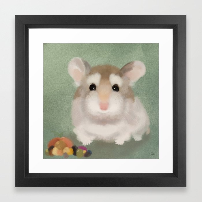 Harvest Hamster Framed Art Print - Image 0