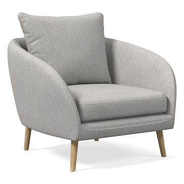 Hanna Chair, Performance Coastal Linen, Platinum, Almond - Image 1