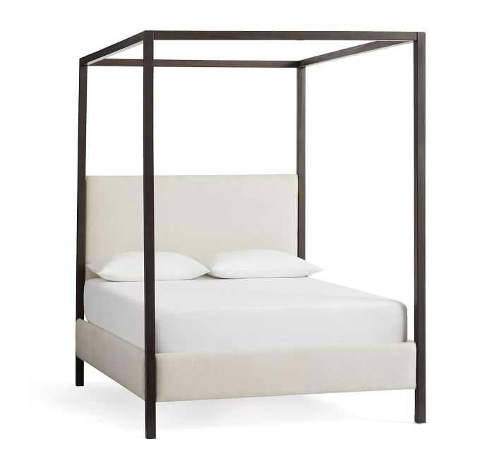 Atwell Metal Canopy Bed, Black, King - Image 8