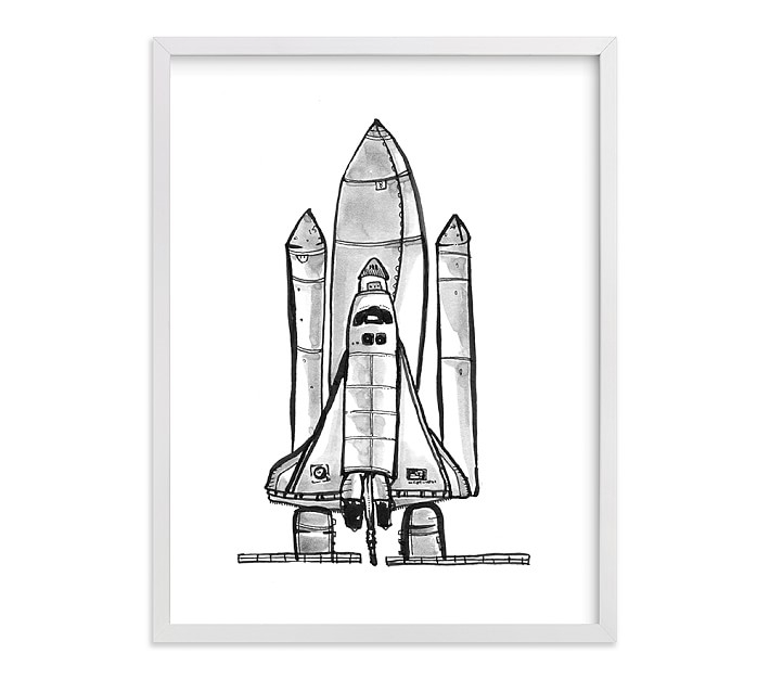 Blast Off Wall Art By Minted®,11x14, White - Image 0