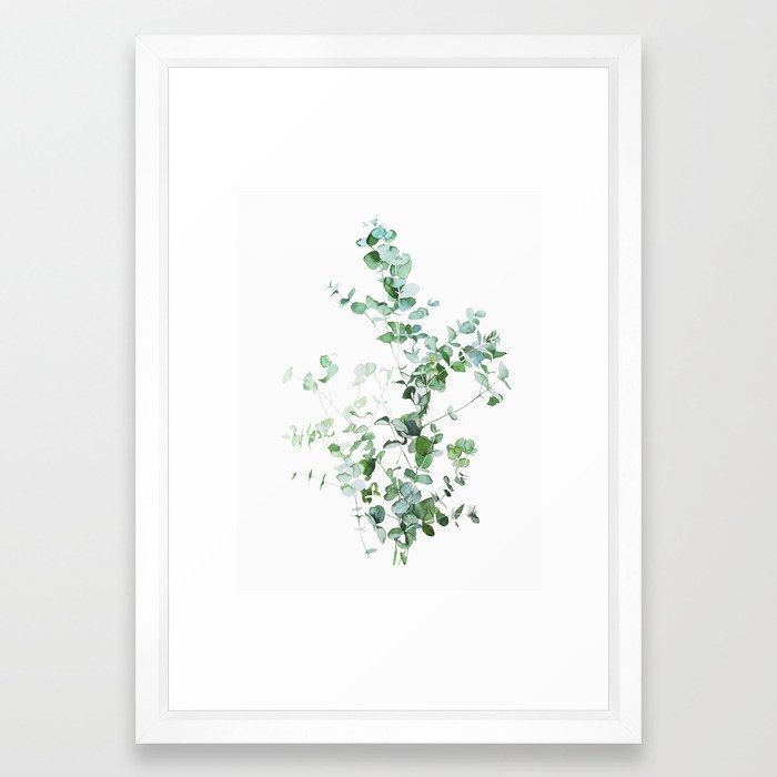 Botanical Framed Art Print White Frame - 15"x21" - Image 0