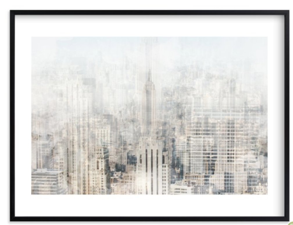 Big Apple Blur - Black Frame & White Border - 40x30 - Image 0