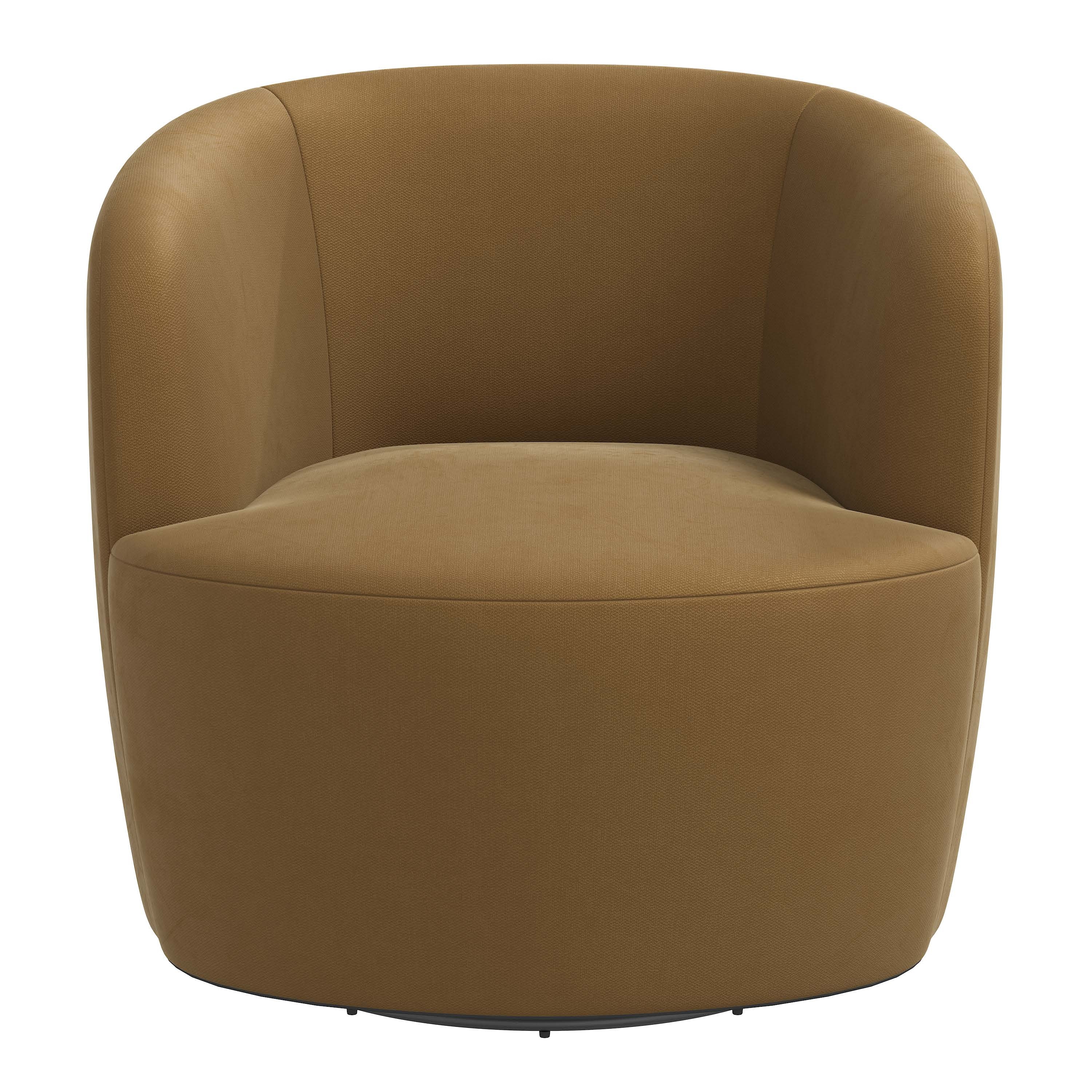 Hannah Swivel Chair - Toffee Velvet - Image 2