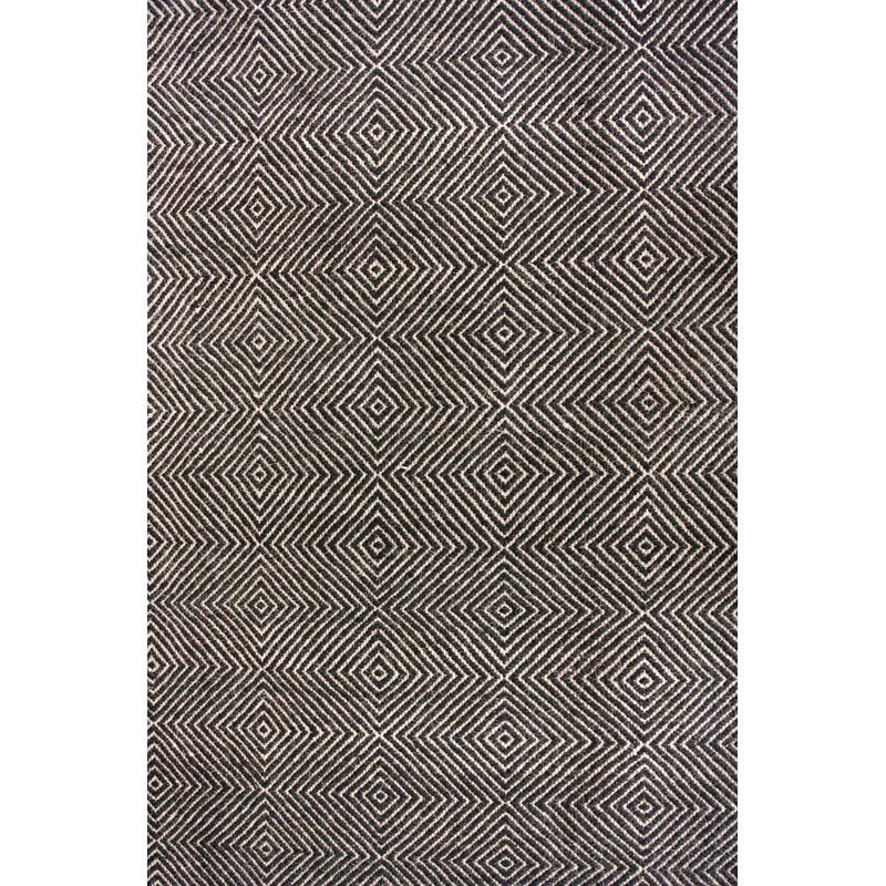 Nikia Handwoven Flatweave Wool Black Area Rug - Image 0
