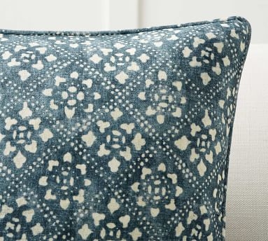 Leada Print Pillow Cover, Blue Multi, 20" - Image 1