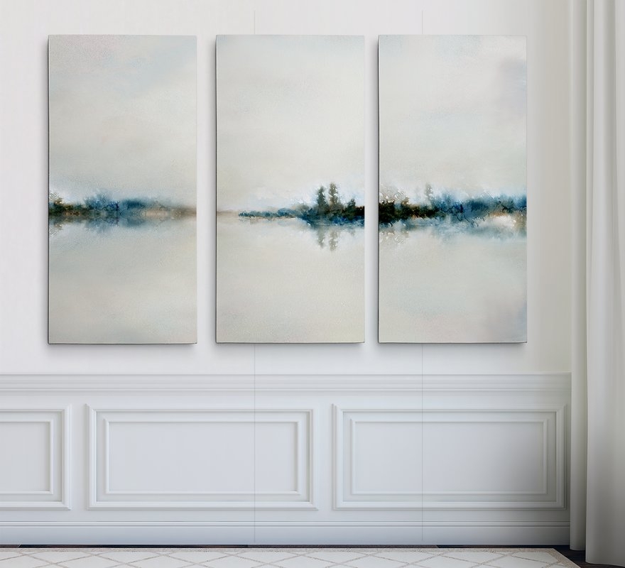'Calm Morning' Acrylic Painting Print Multi-Piece Image on Wrapped Canvas - Image 2