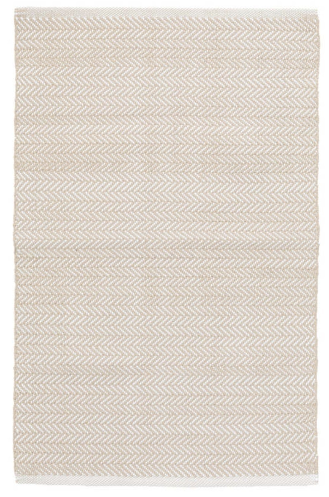 HERRINGBONE LINEN/WHITE INDOOR/OUTDOOR RUG / 8'x10' - Image 0