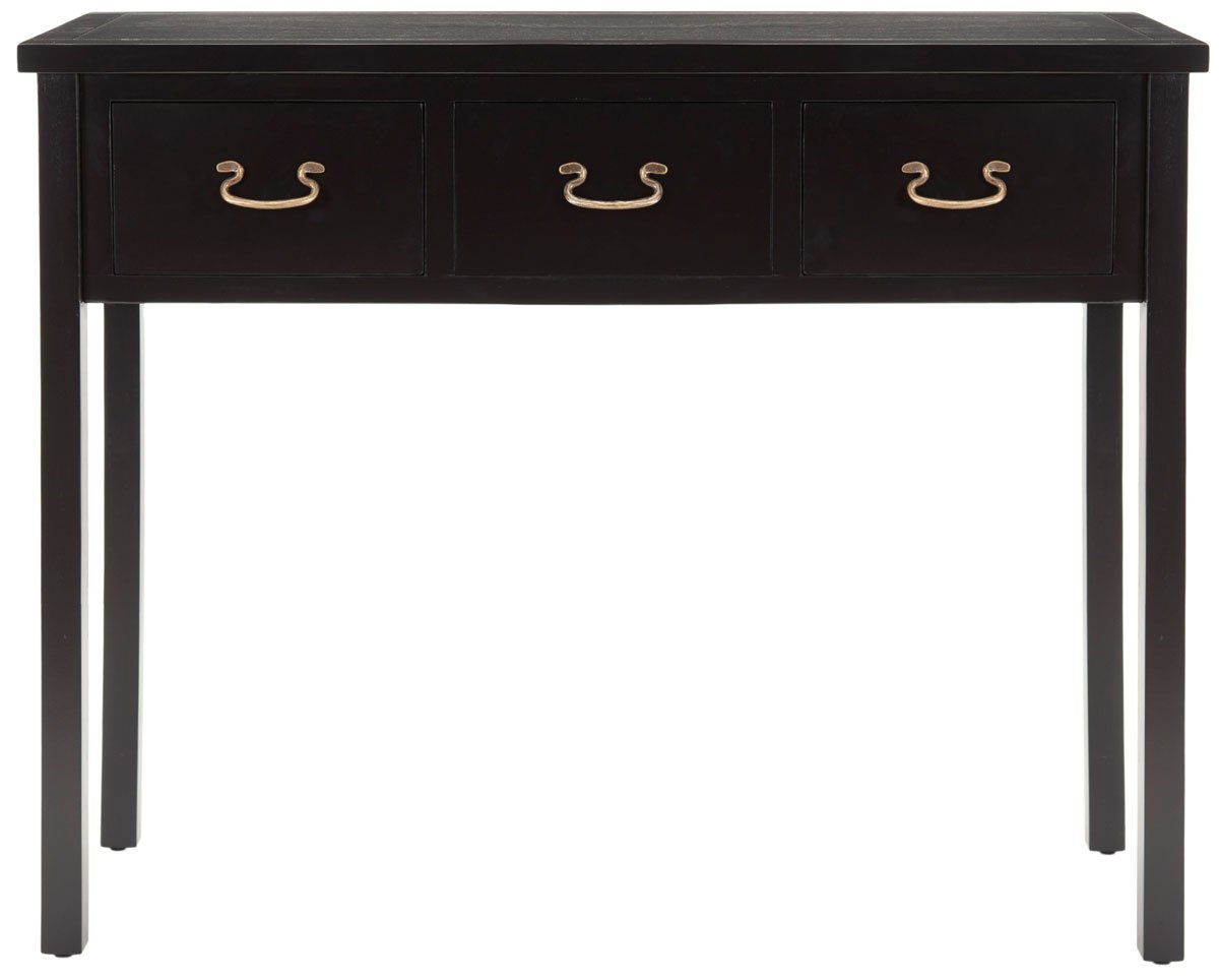 Cindy Console With Storage Drawers - Black - Safavieh - Image 0