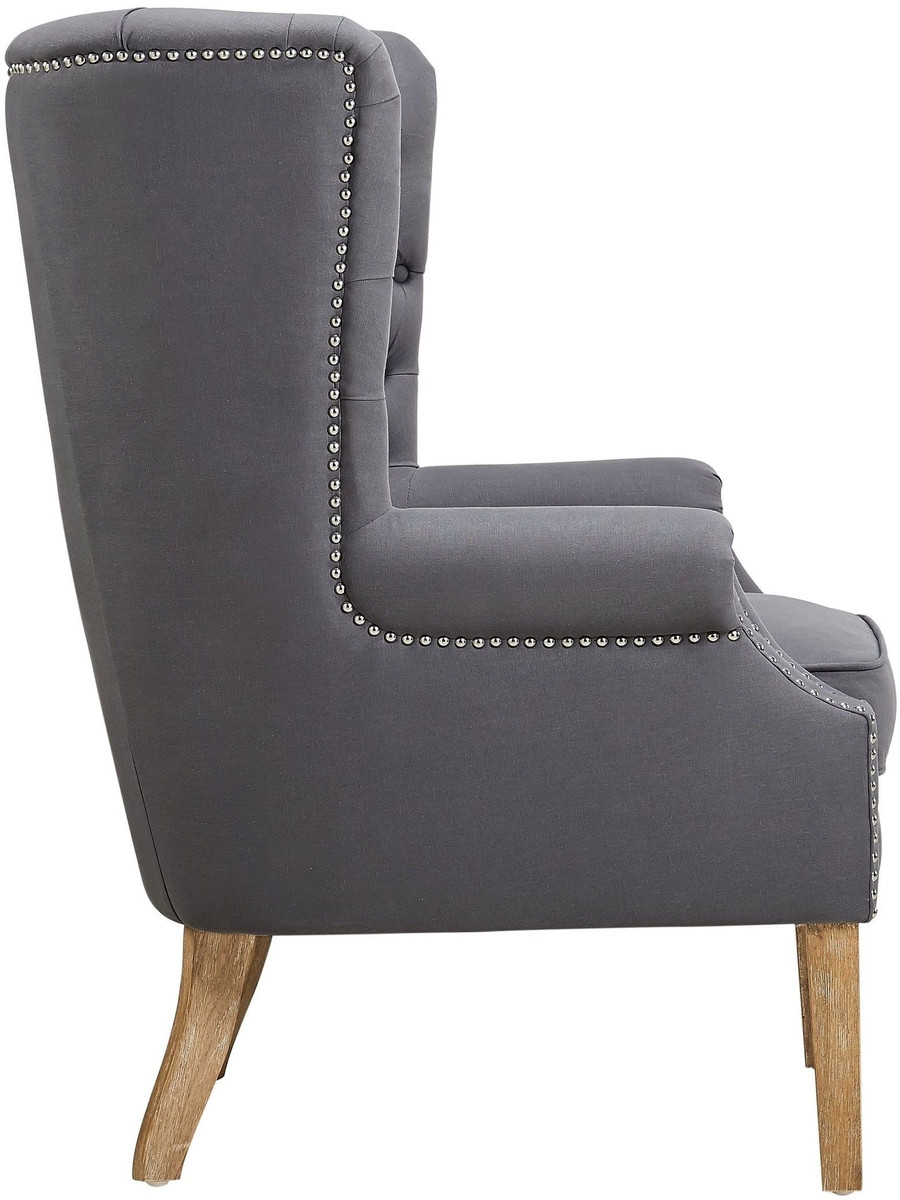 Kaitlyn Morgan Linen Wing Chair - Image 1