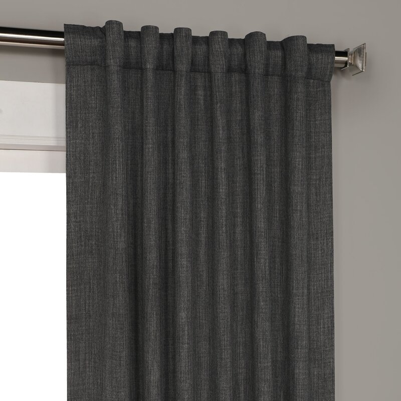 Clem Solid Max Blackout Thermal Rod Pocket Single Curtain Panel - Image 1
