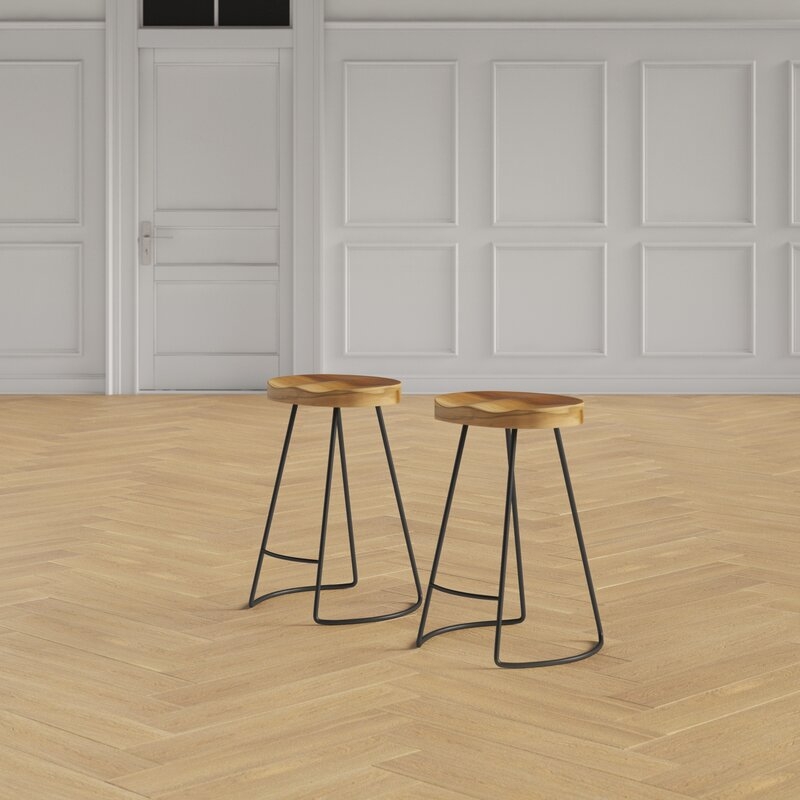 Penelope Solid Wood Counter Stool (Set of 2) - Image 1