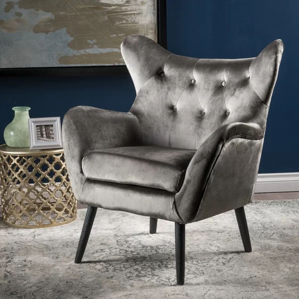Bouck Wingback Chair | Grey - Image 0