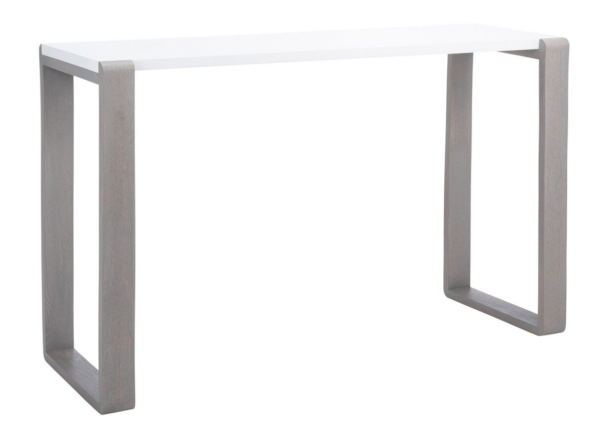 Bartholomew Mid Century Scandinavian Lacquer Console Table - White/Grey - Arlo Home - Image 0