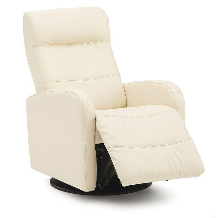 Valley Forge Recliner, Classic Sahara Leather Match Swivel Glider - Image 2