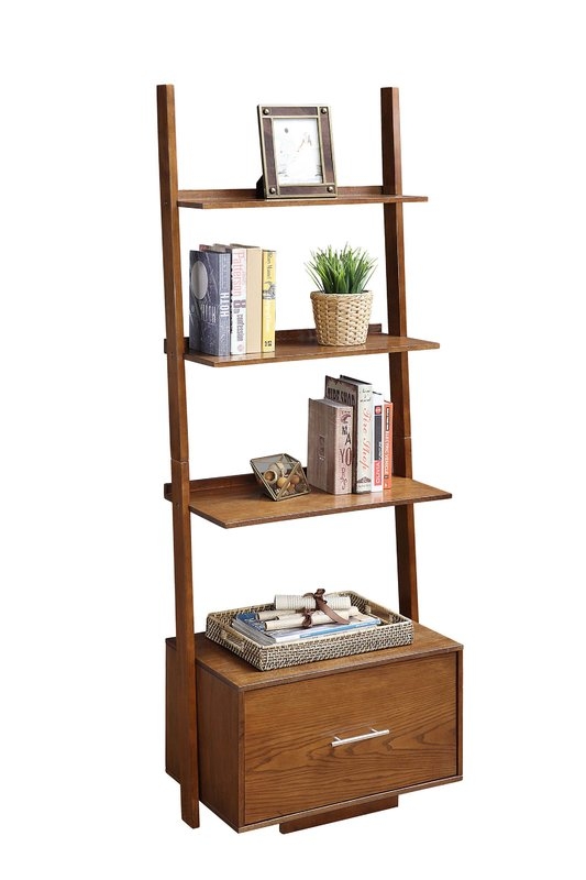 Carlucci Ladder Bookcase - Dark Walnut - Image 2