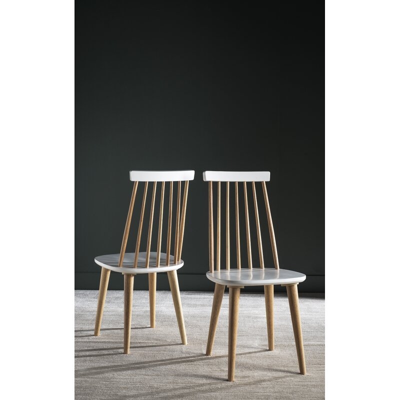Natural/White Britt Solid Wood Dining Chair (Set of 2) - Image 0