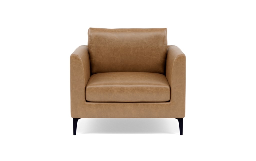 Owens Leather Accent Chair - Palomino Pigment-Dyed Leather - Image 0