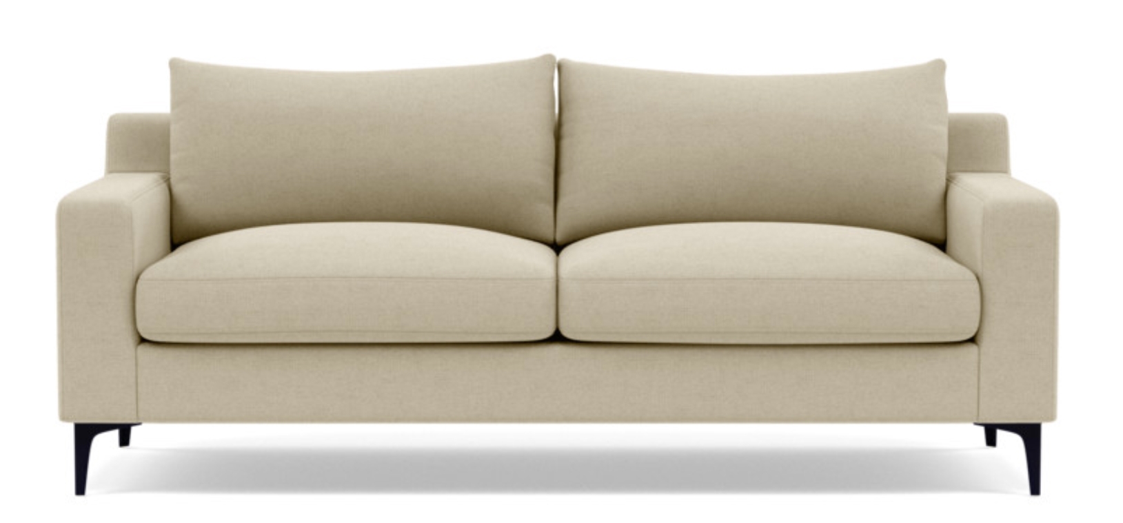 SLOAN Fabric 2-Seat Sofa - Oatmeal, Heathered Weave - Image 0