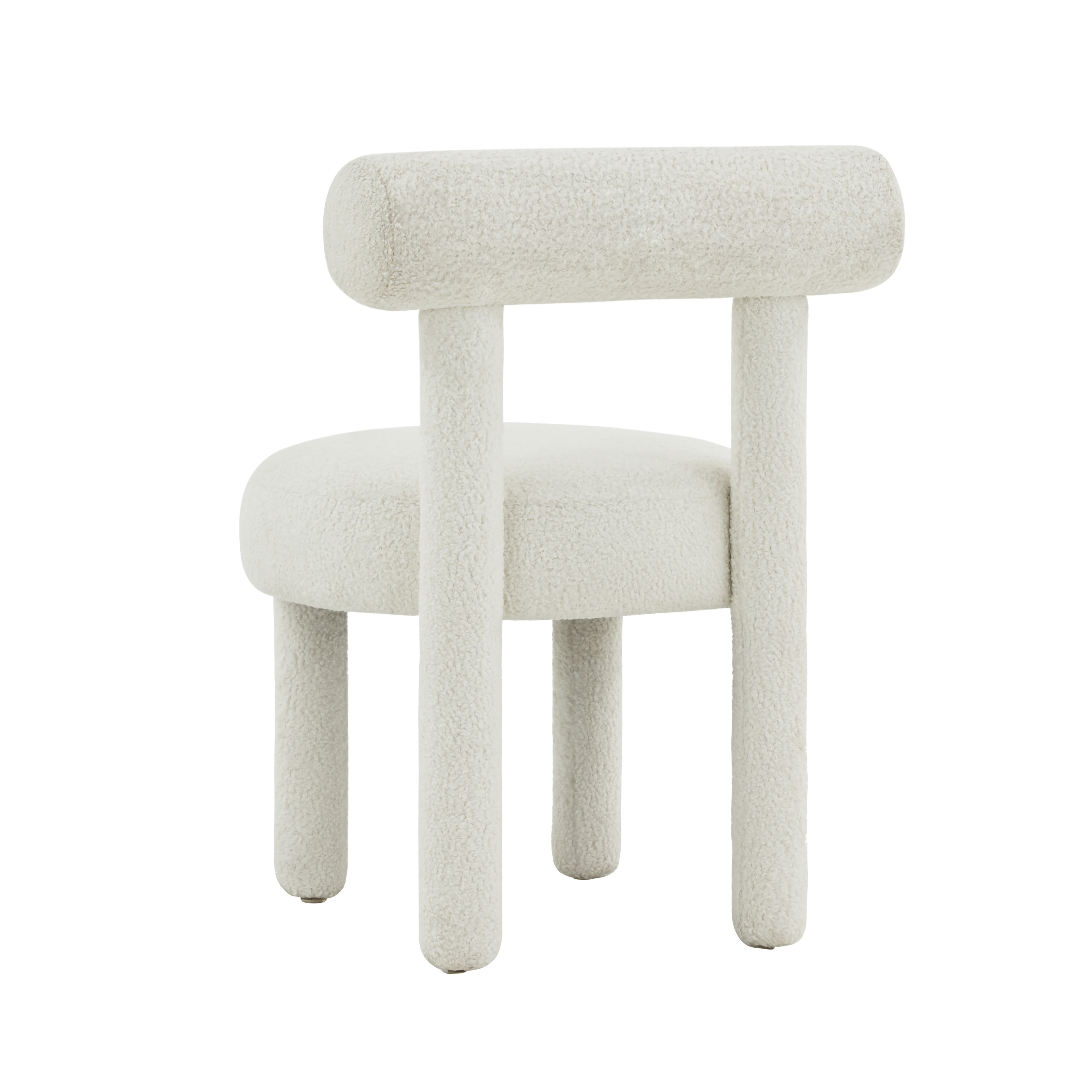 Carmel White Boucle Chair - Image 3