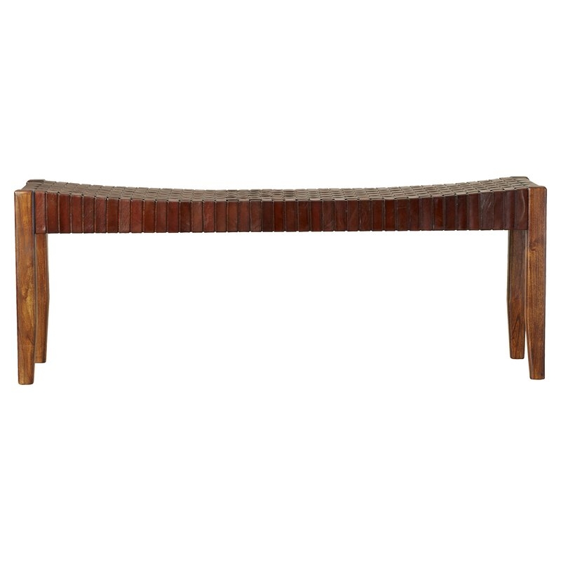 KEMPST TWO SEAT BENCH IN ENGLISH CHESTNUT - Image 2