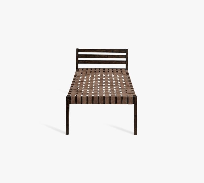 Woven Leather Daybed, Dutch Cocoa - Image 2