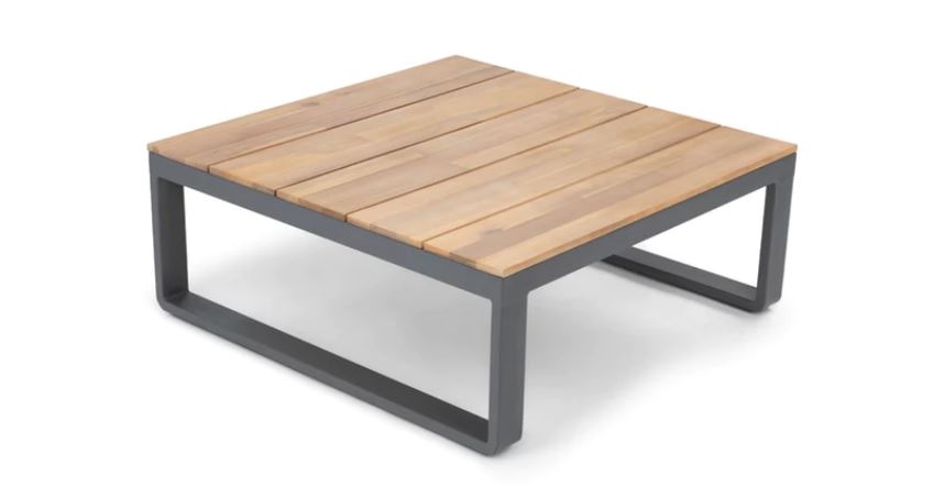 Kezia 31.5" Outdoor Coffee Table - Flat Gray - Image 0