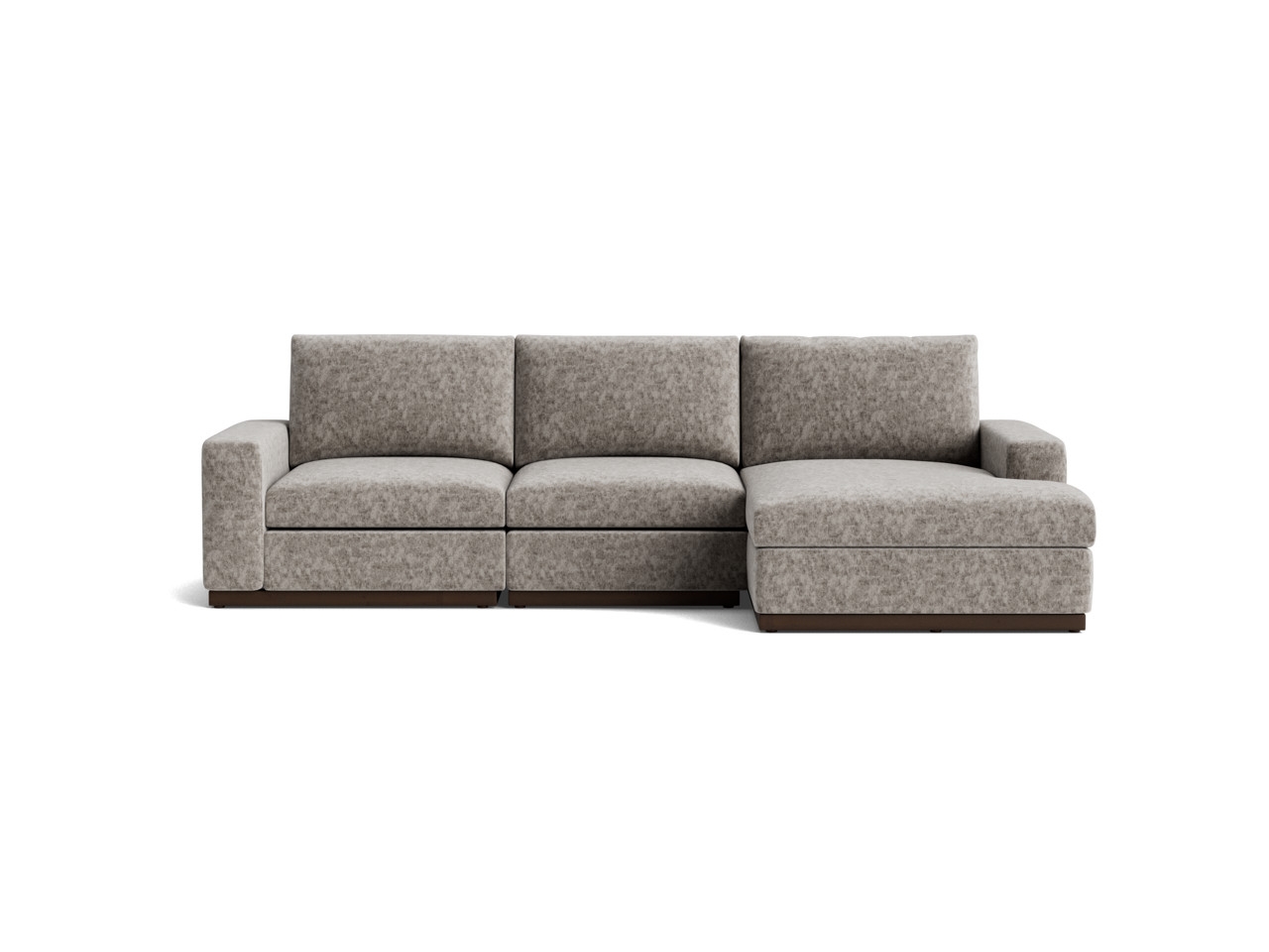 Holt Modular Sectional in Prime Stone, right arm chaise - Image 0