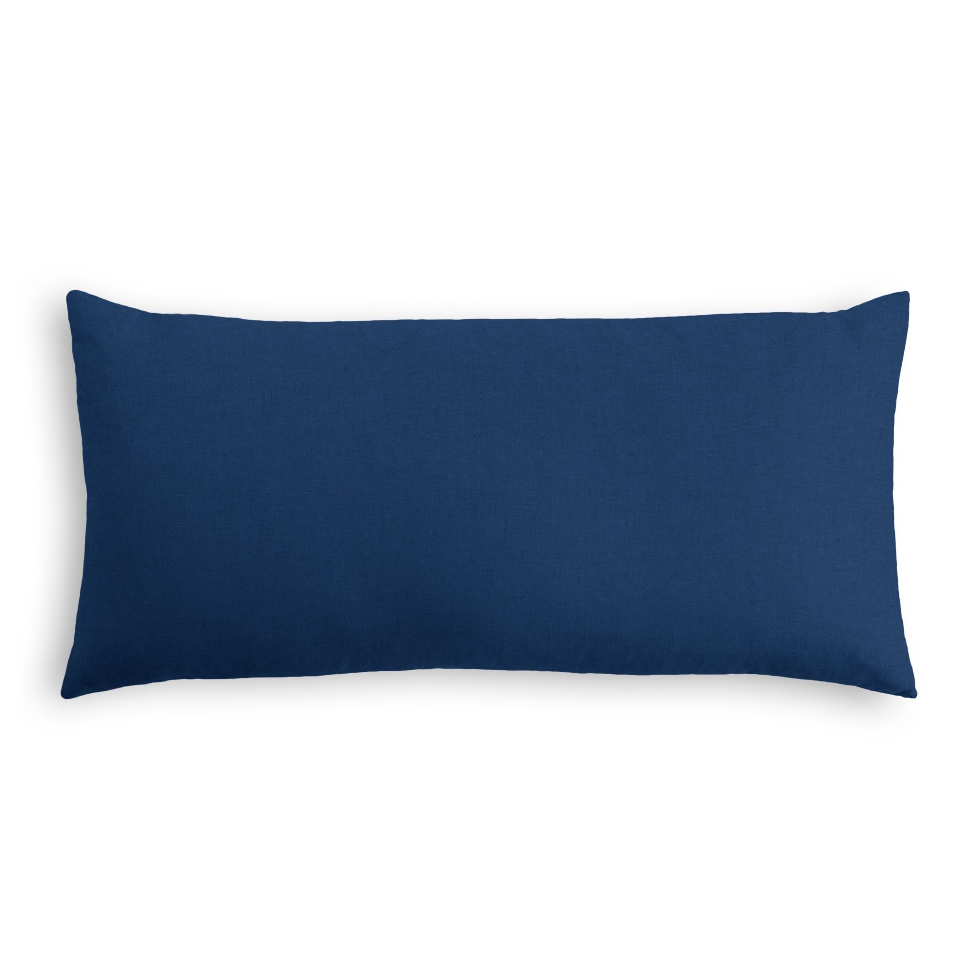 Classic Linen Lumbar Pillow, Navy Blue, 18" x 12" - Image 0