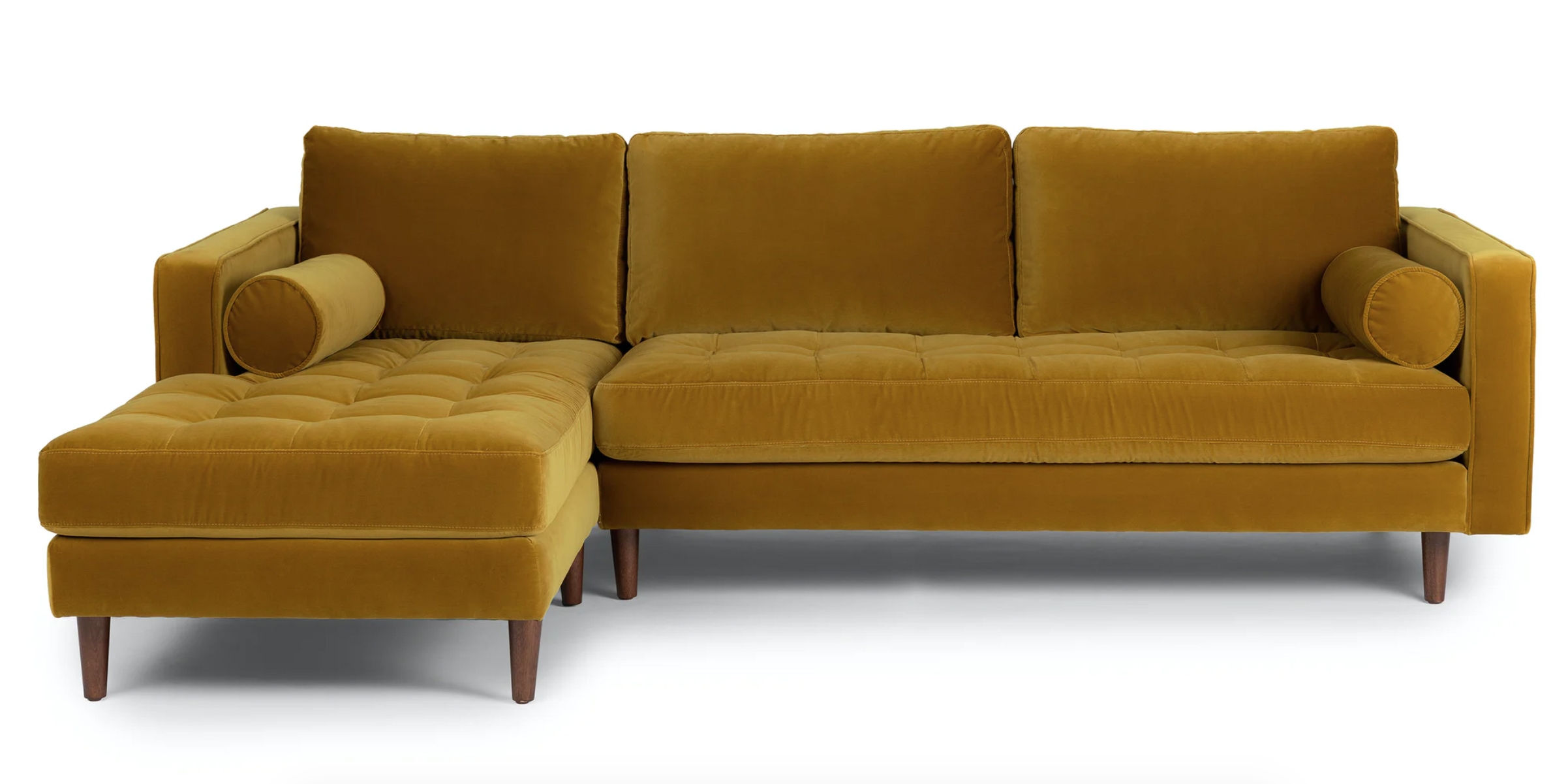 Yarrow Gold Left Sectional Sofa - Image 0