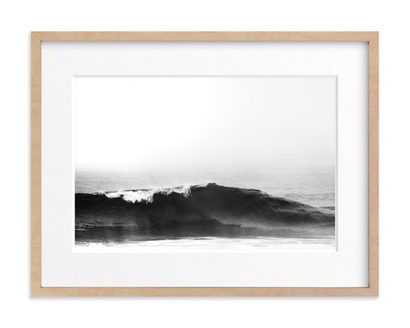 Mariners Muse, Deep Ocean - 24x18, Natural Raw Wood Frame, matted - Image 0