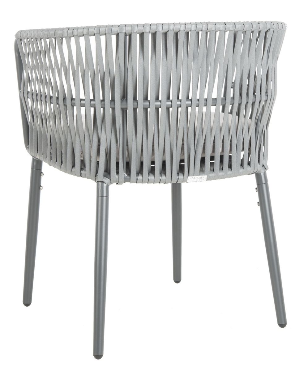 Kiyan Rope Chair - Grey/Grey Cushion - Safavieh - Image 4