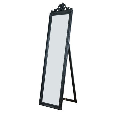 Antiqued Wood Standing Wall Mirror - Image 0