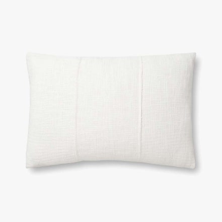 Magnolia Home by Joanna Gaines x Loloi Pillows PMH0013 White 16" x 26" Cover w/Down - Image 0