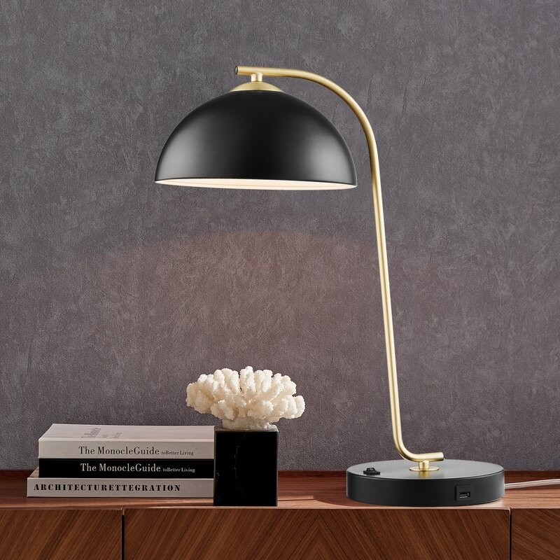 Jovanny Gold Desk Lamp with USB - Image 1