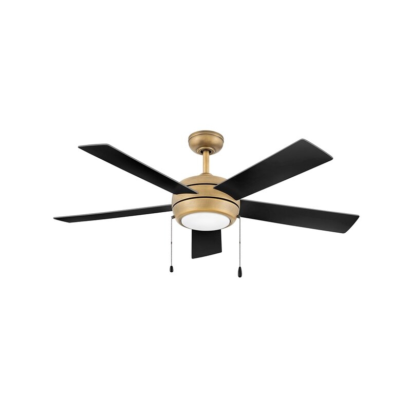 52'' Gibsonville 5 - Blade LED Standard Ceiling Fan with Pull Chain and Light Kit Included - Image 0