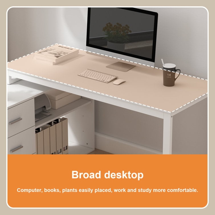 Upgrated L-Shaped Computer Desk With Strong Storage - Image 6