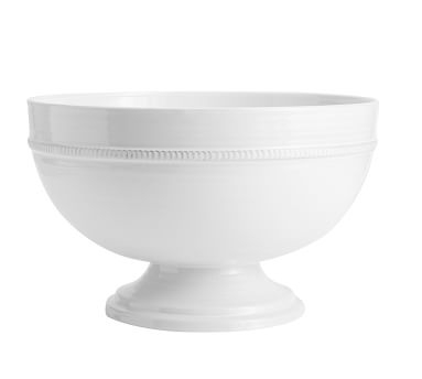 Gabriella Footed Bowl, White - 8"H x 13D - Image 1