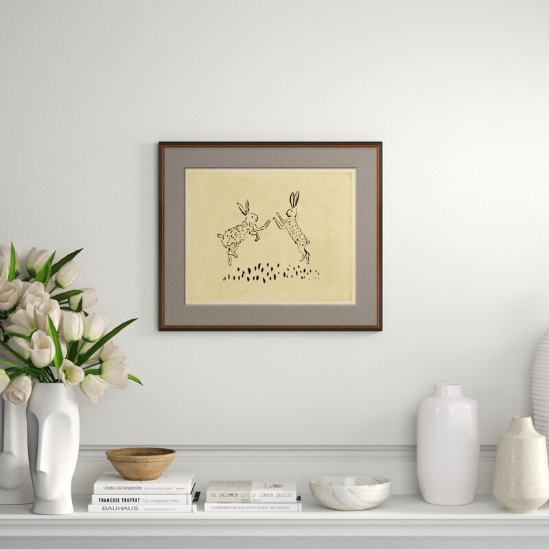 Soicher Marin Bunny High Five by Yuki Osada - Picture Frame Drawing Print - Image 1