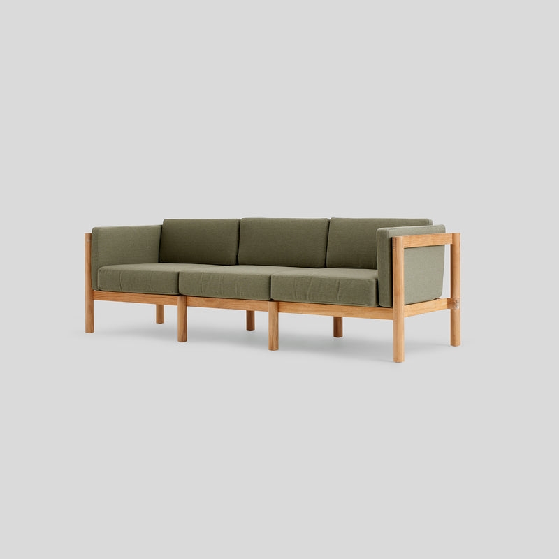 Haven Teak Outdoor Sofa in Leaf