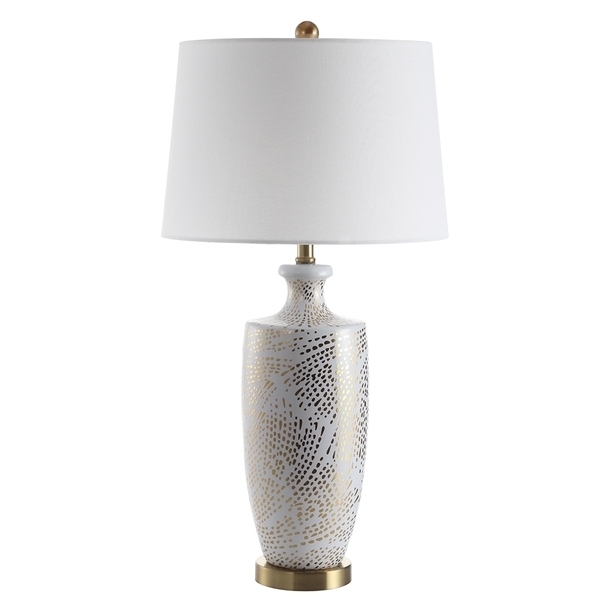 Linnea Table Lamp - White/Gold - Arlo Home - Image 0