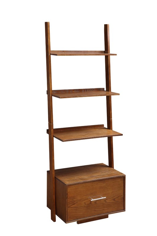 Carlucci Ladder Bookcase - Dark Walnut - Image 0