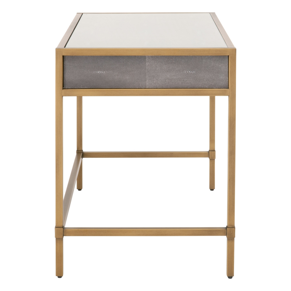 Colette Shagreen Desk, Gray & Gold - Image 5