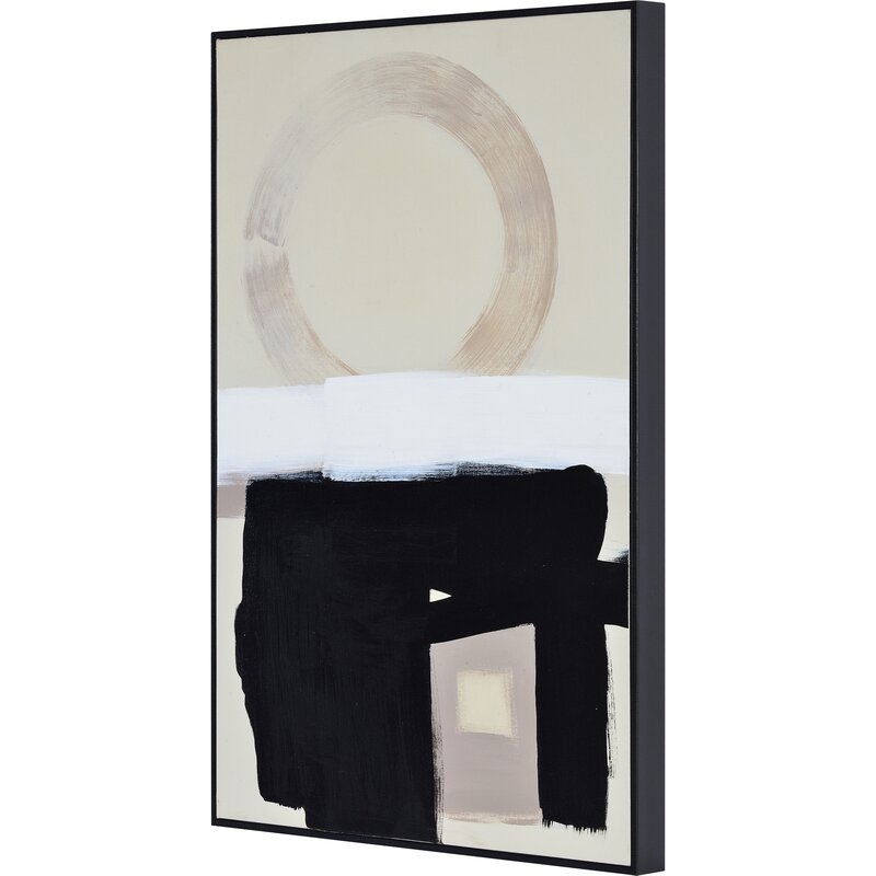 Set Of Two Rectangular Framed Abstract Artwork - Image 1